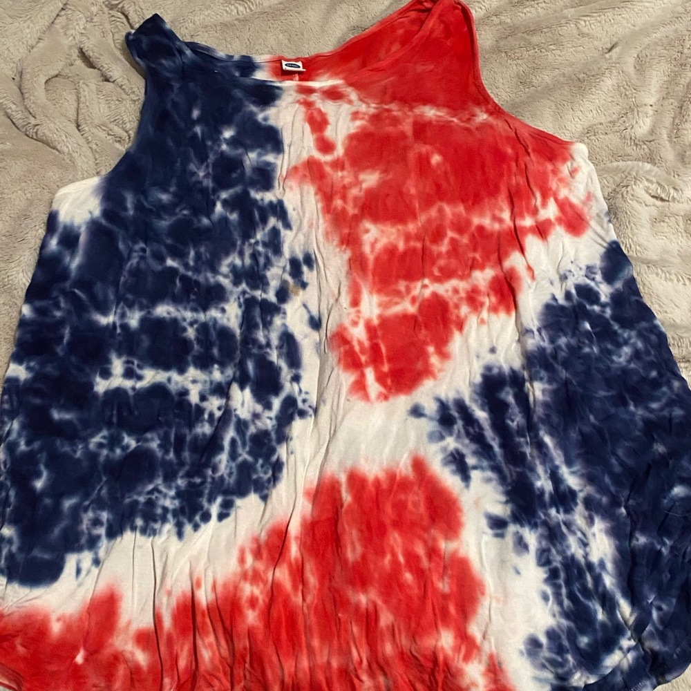 Red and blue tank top